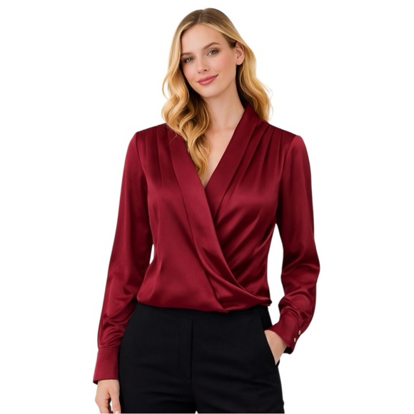 Silky Soft Draping Blouse Top - Picture 5 of 9